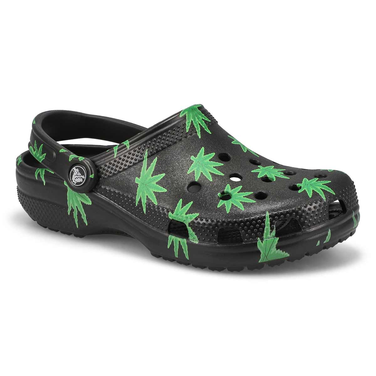 Crocs, Sabot CLASSIC HEMP LEAF, noir, femmes