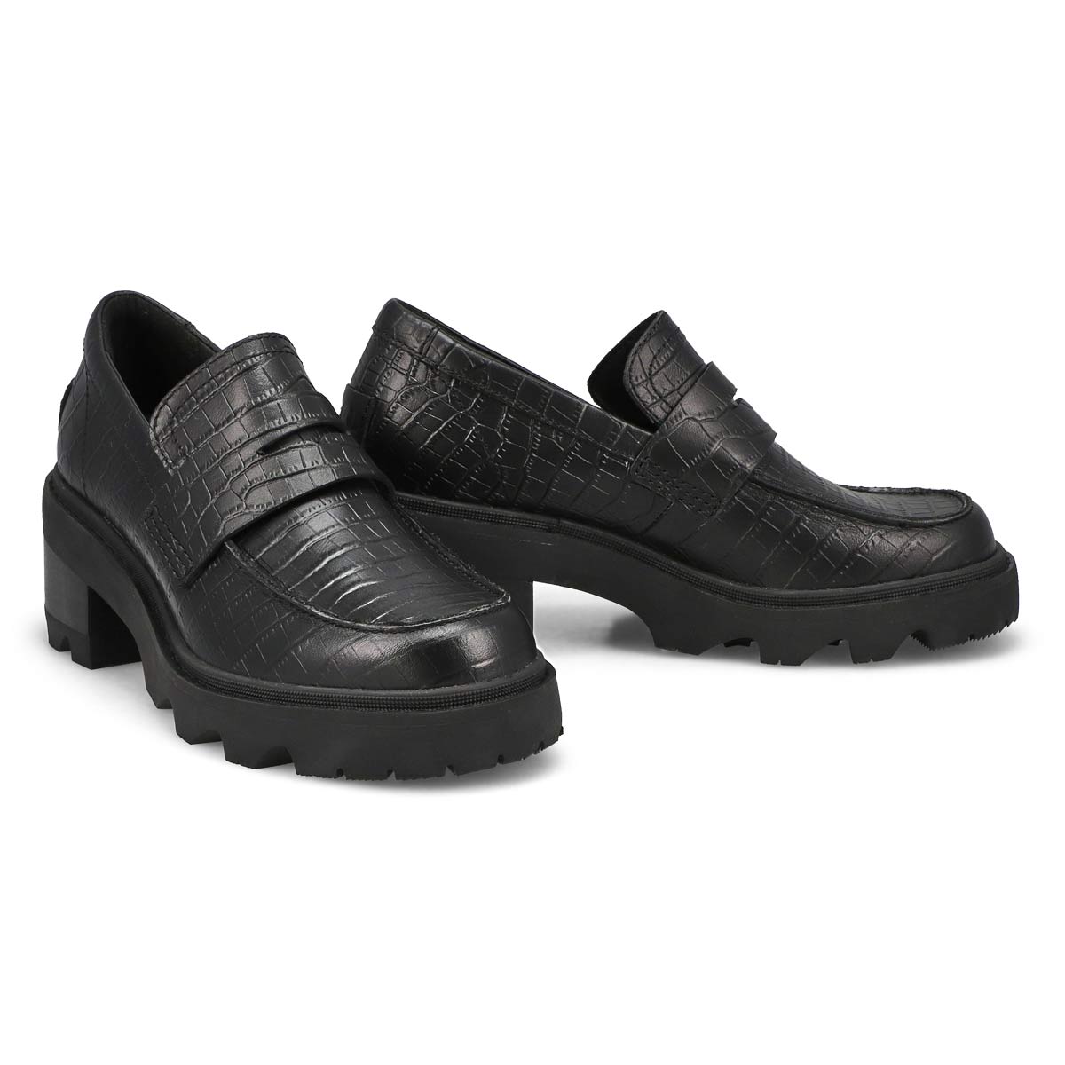 Womens  Joan Now City Leather Loafer - Black/Black