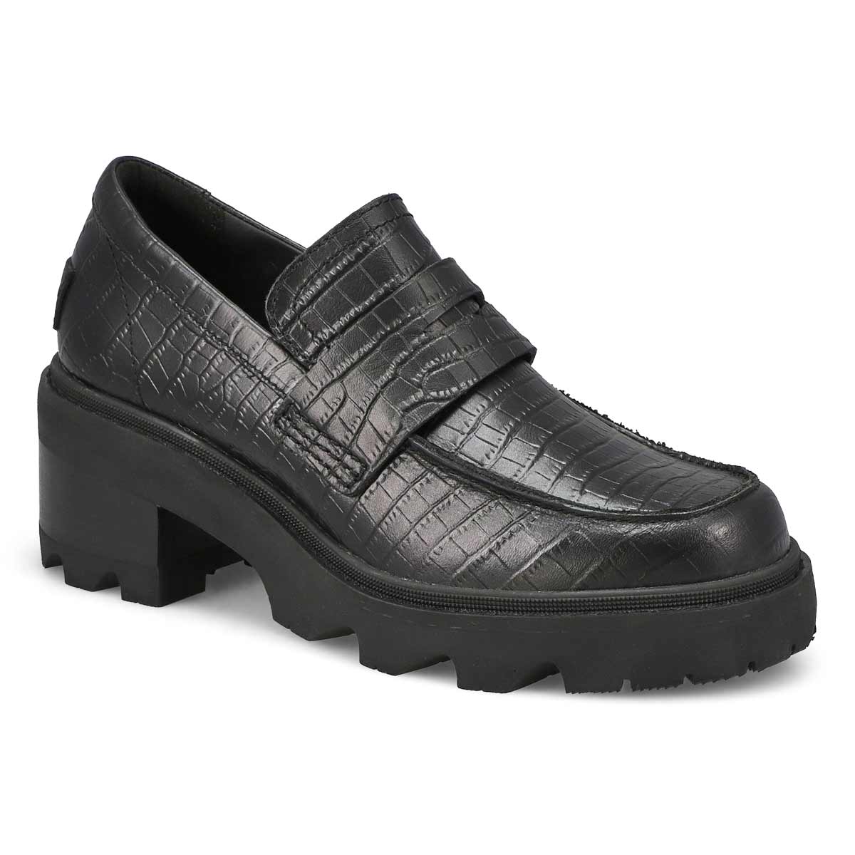 Womens  Joan Now City Leather Loafer - Black/Black