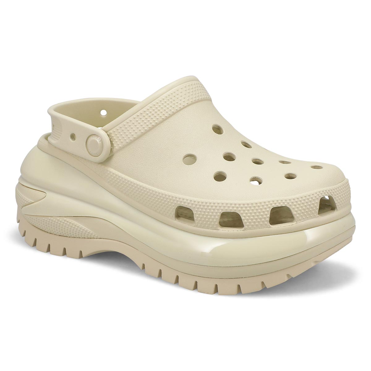 Crocs, Women's Classic Mega Crush Platform Clog - Bone