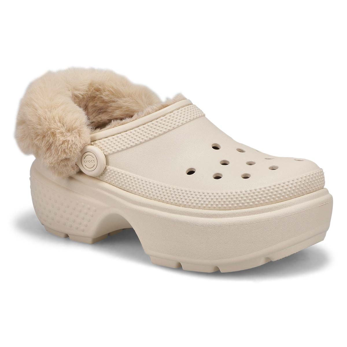 Crocs, Sabot STOMP LINED EVA, blanc, femmes