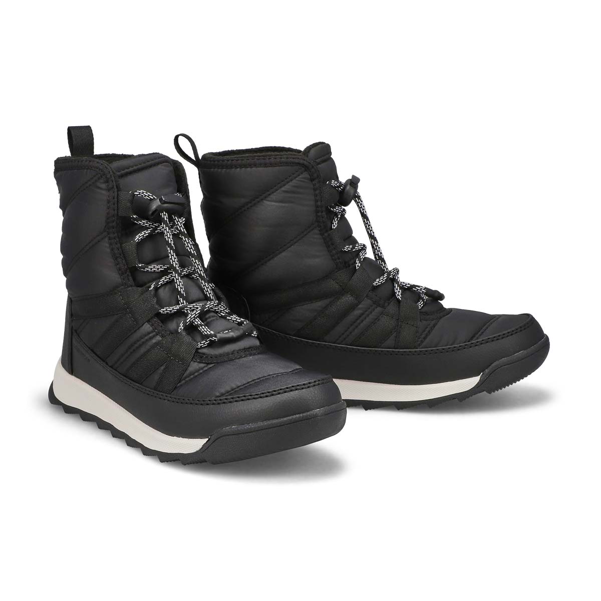 Girls  Whitney II Plus Lace Up Waterproof Boot - Black/Sea Salt