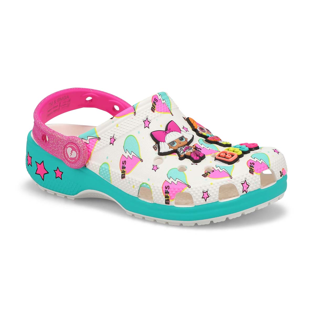 Crocs, Girls' LOL Surprise BFF Classic Clog - White