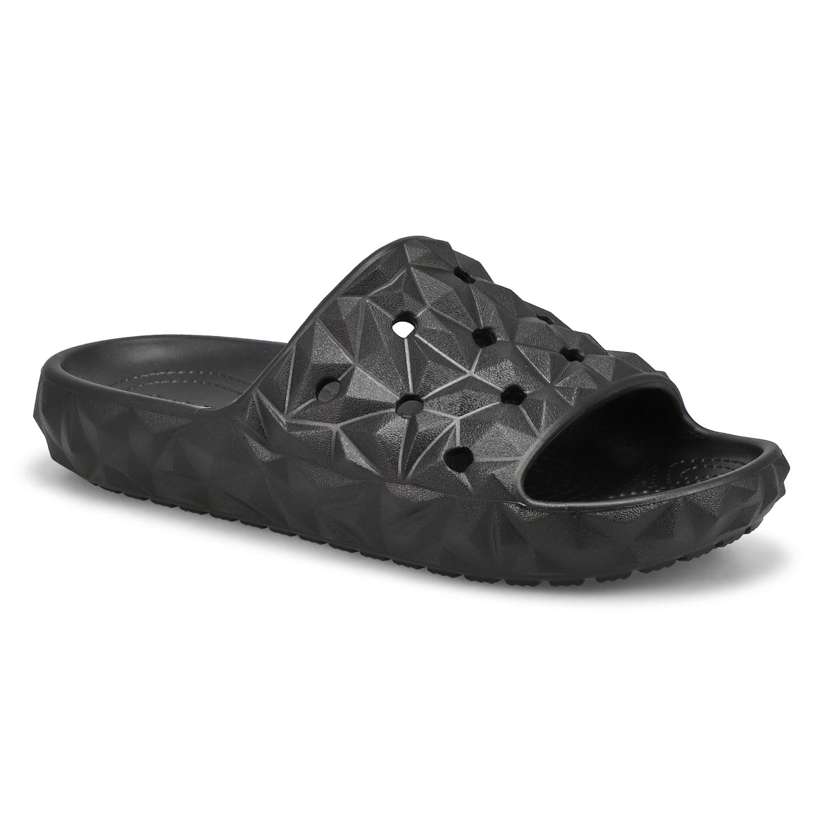 Crocs, Women's  Classic Geometric Slide Sandal - Black