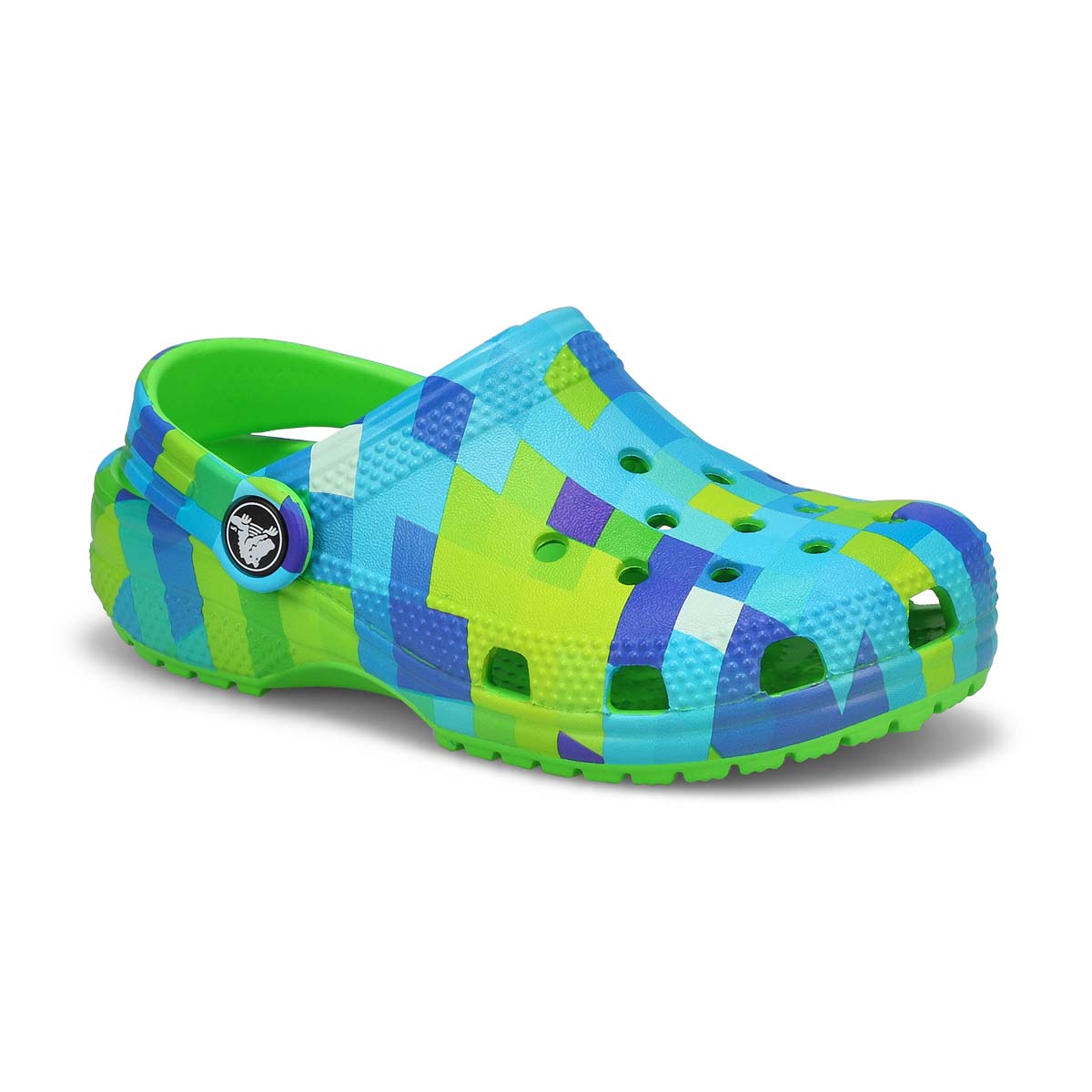 Crocs, Kids' Classic Digi Block Clog - Green Slime