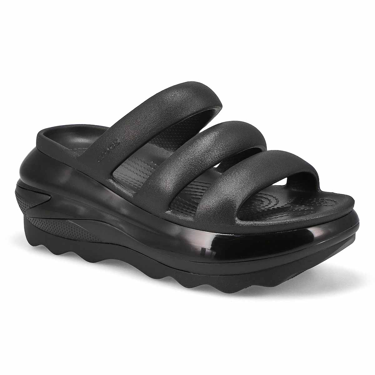 Crocs, Sandale à plateforme MEGA CRUSH TRIPLE STRAP, noir, femmes