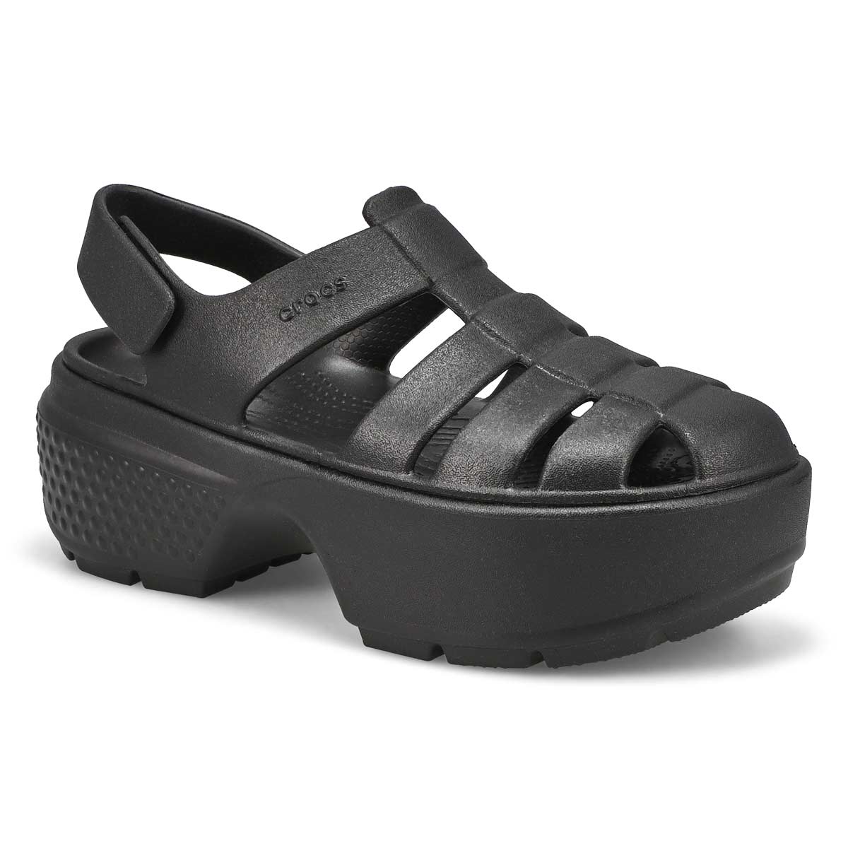 Crocs, Sabot à plateforme STOMP FISHERMAN PLATFORM, noir, femmes