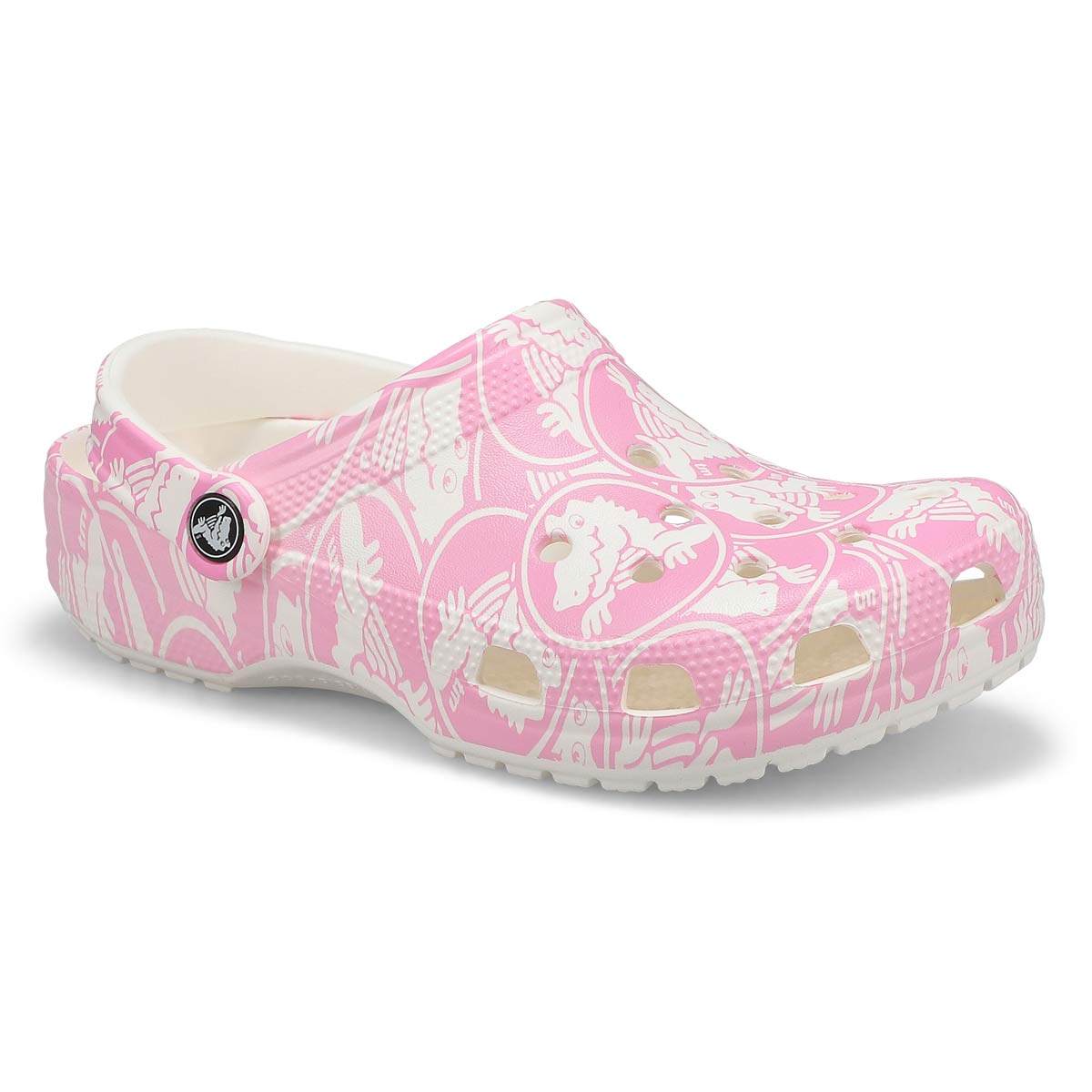 Crocs, Sabot classique DUKE PRINT, tweed rose, femmes