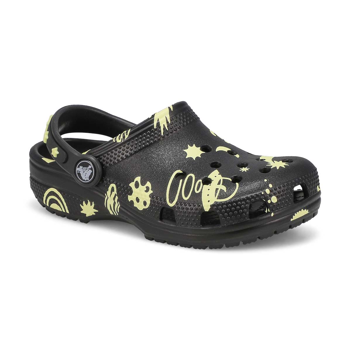 Crocs, Kids'  Classic Glow Space EVA Comfort Clog - Black