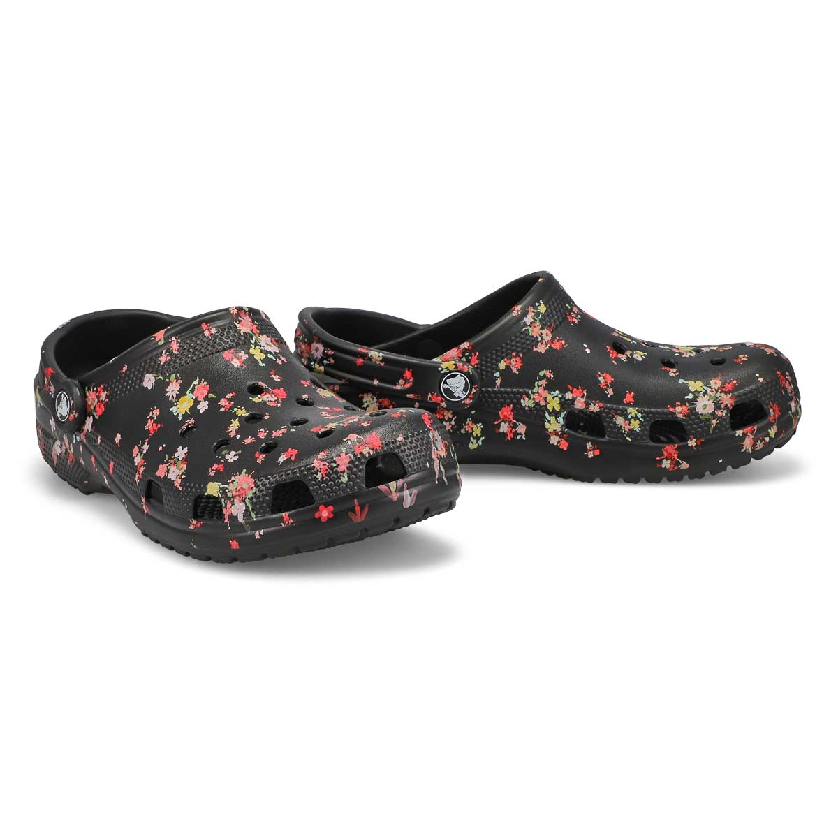 Womens Classic Ditsy Floral EVA Comfort Clog - Black