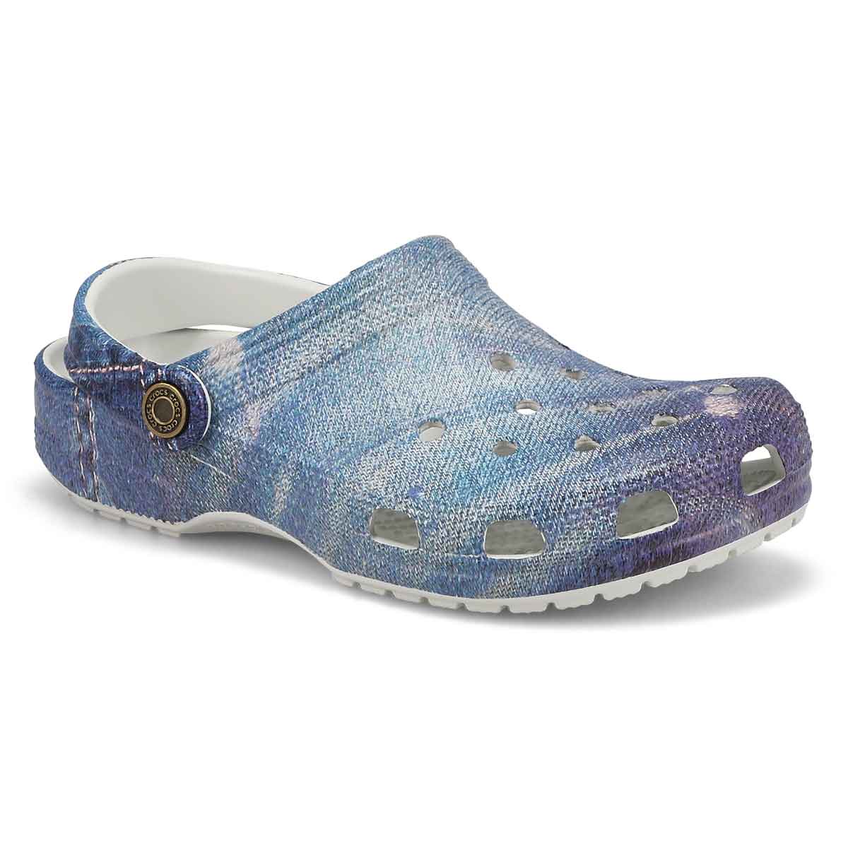 Crocs, Sabot de confort CLASSIC DENIM EVA, clair de lune, femmes