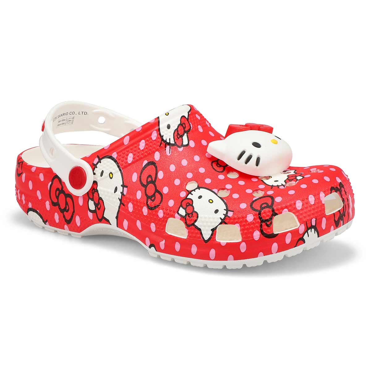 Crocs, Sabot de confort HELLO KITTY CLASSIC EVA, rouge blanc, femmes