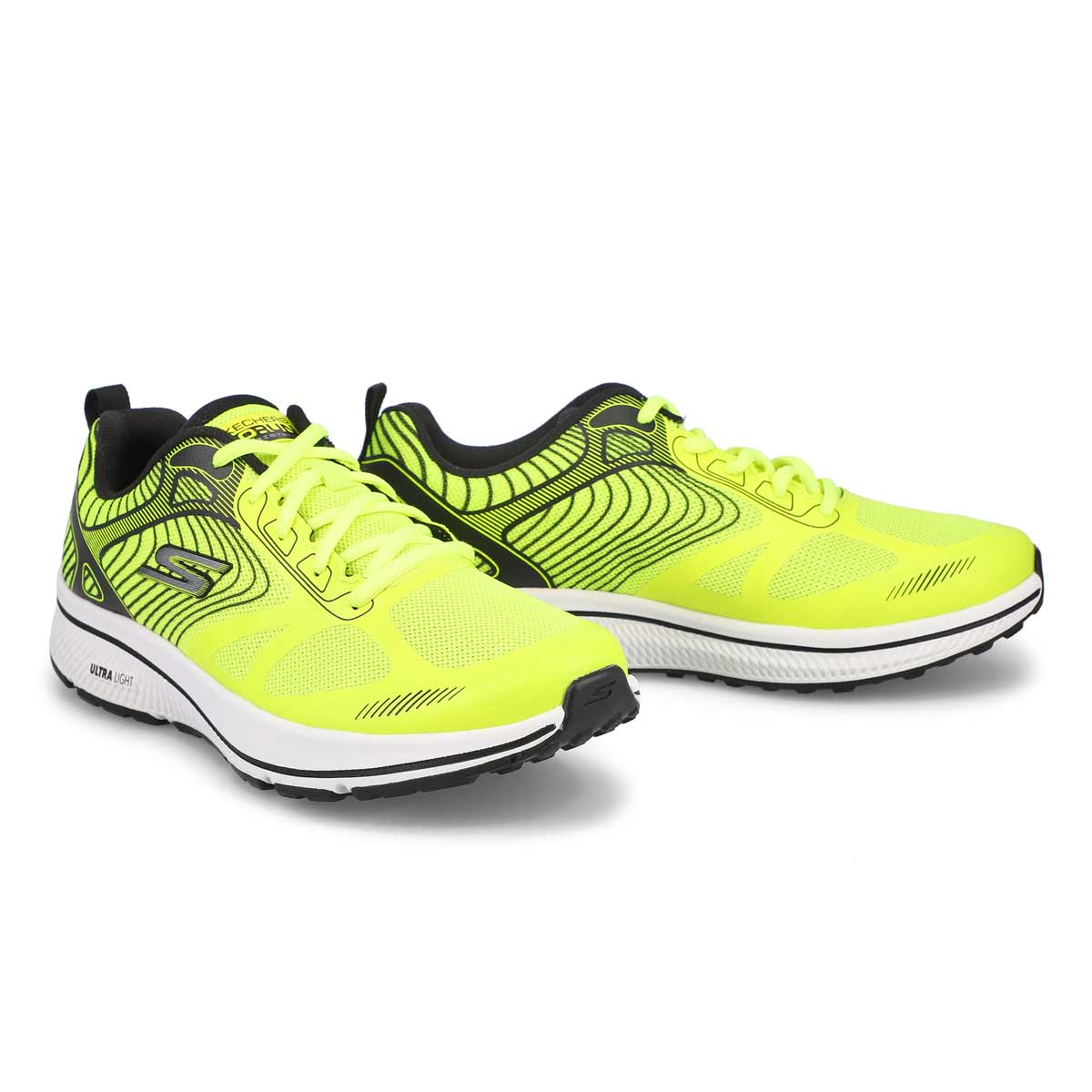 yellow running shoes