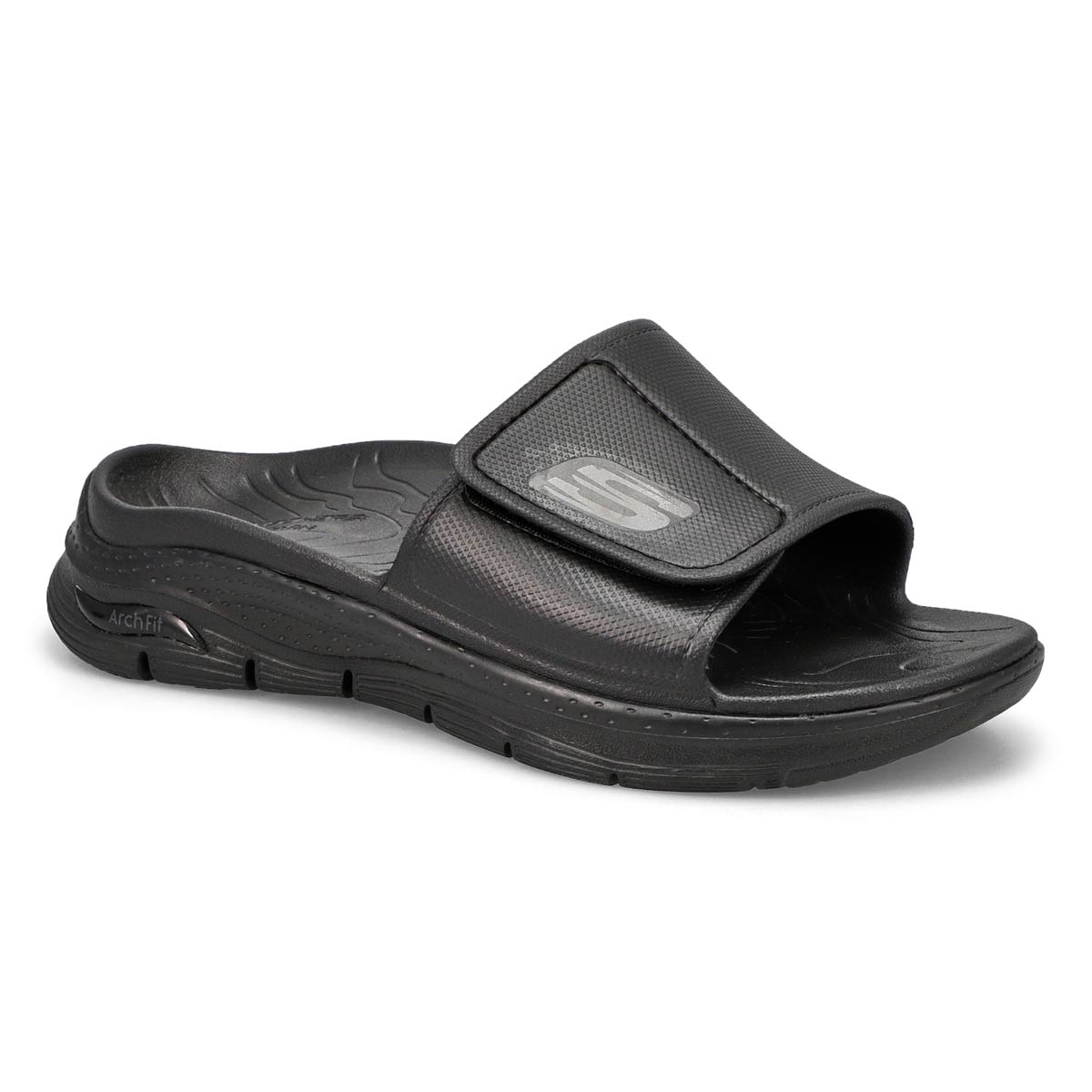 Skechers Mens' Arch Fit Slide Sandal - Black/ | SoftMoc.com