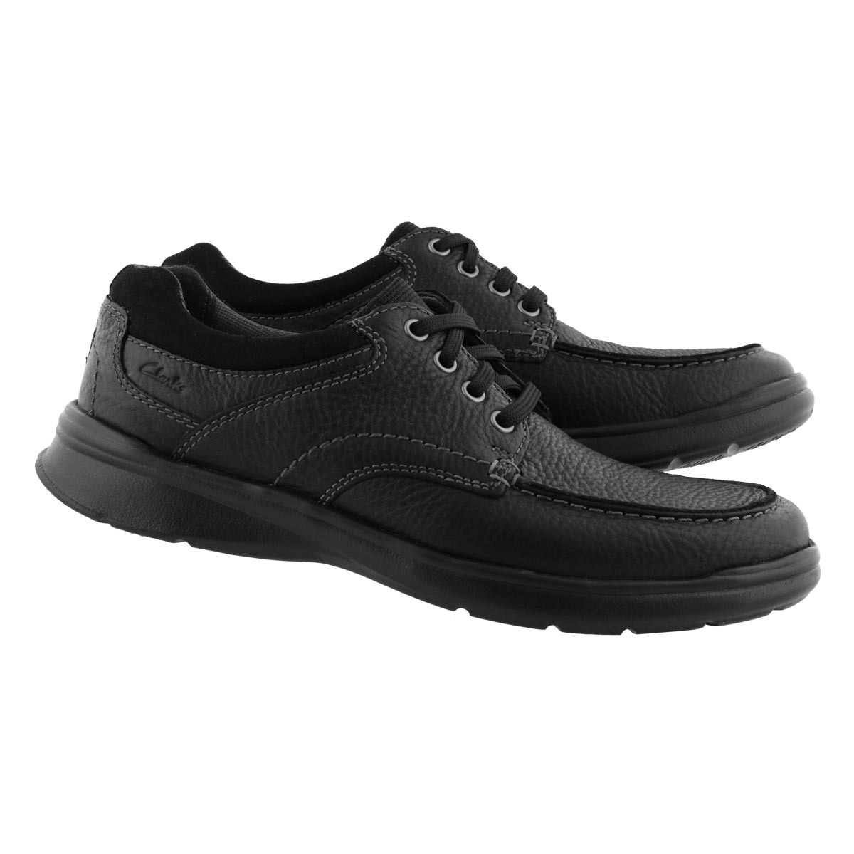 Clarks Men's COTRELL EDGE black lace up shoes | SoftMoc.com