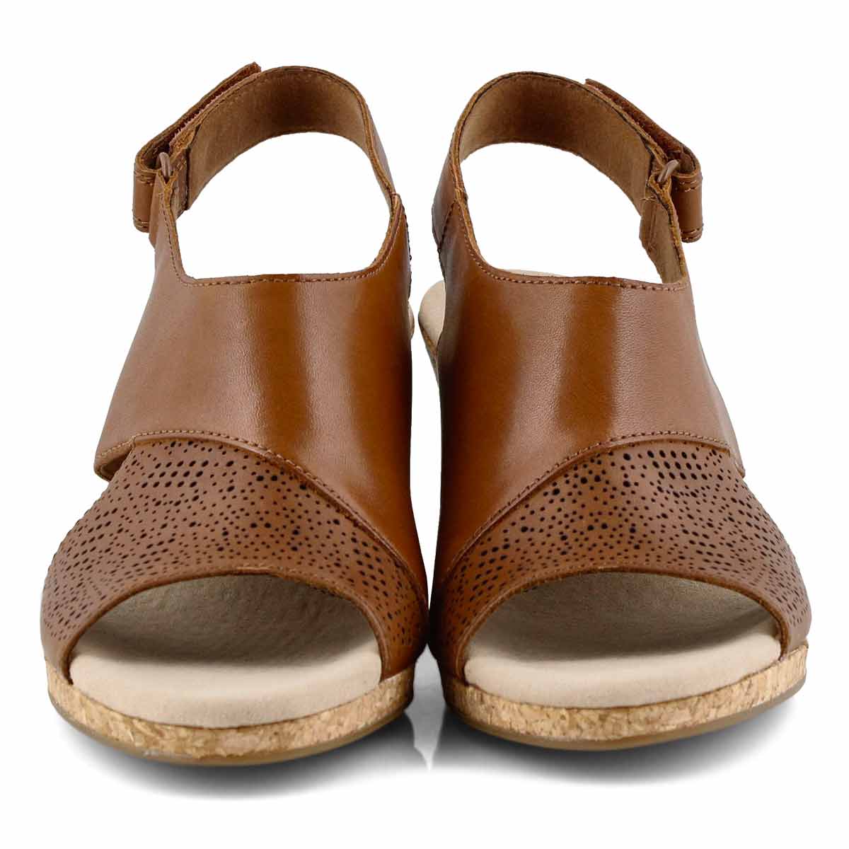 comfortable tan wedge sandals