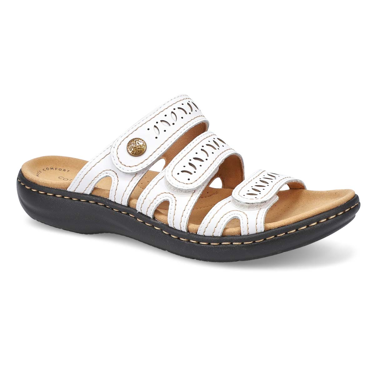 Clarks Women's Laurieann Dee Sandal - White | SoftMoc USA