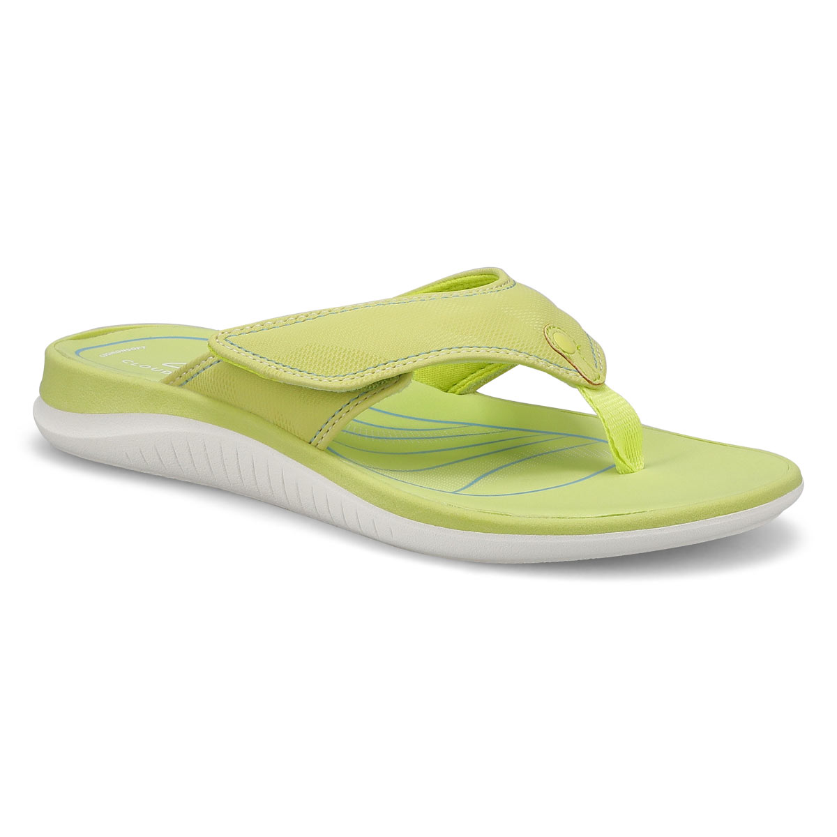 Clarks, Tongs GLIDE POST, lime, femmes