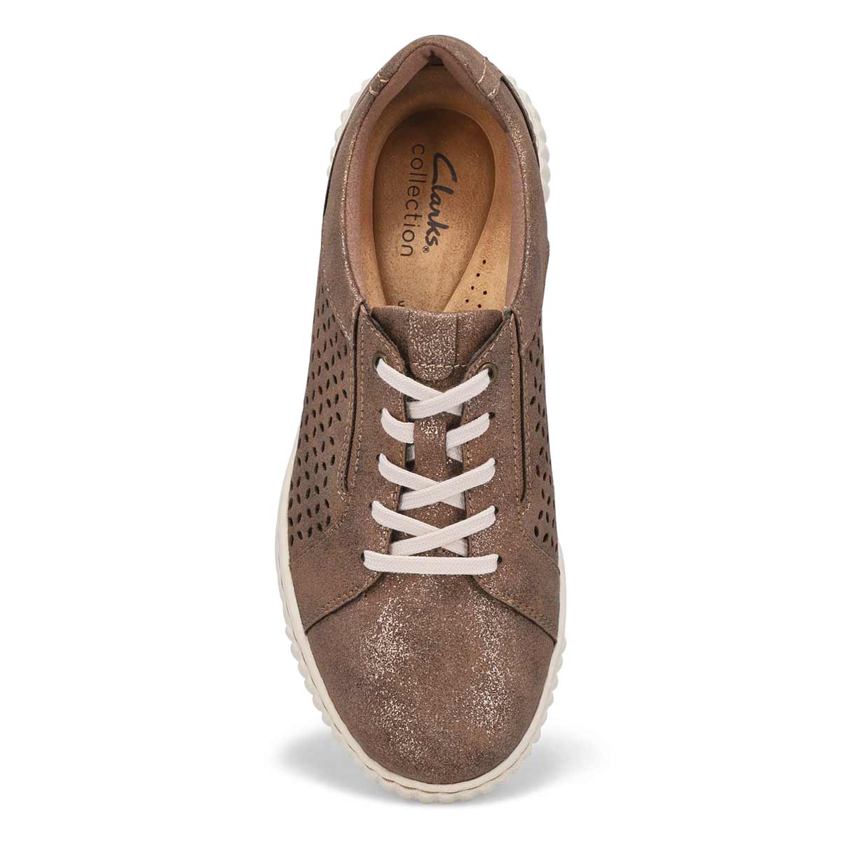 Womens Caroline Ella Wide Lace Up Sneaker - Bronze Metallic