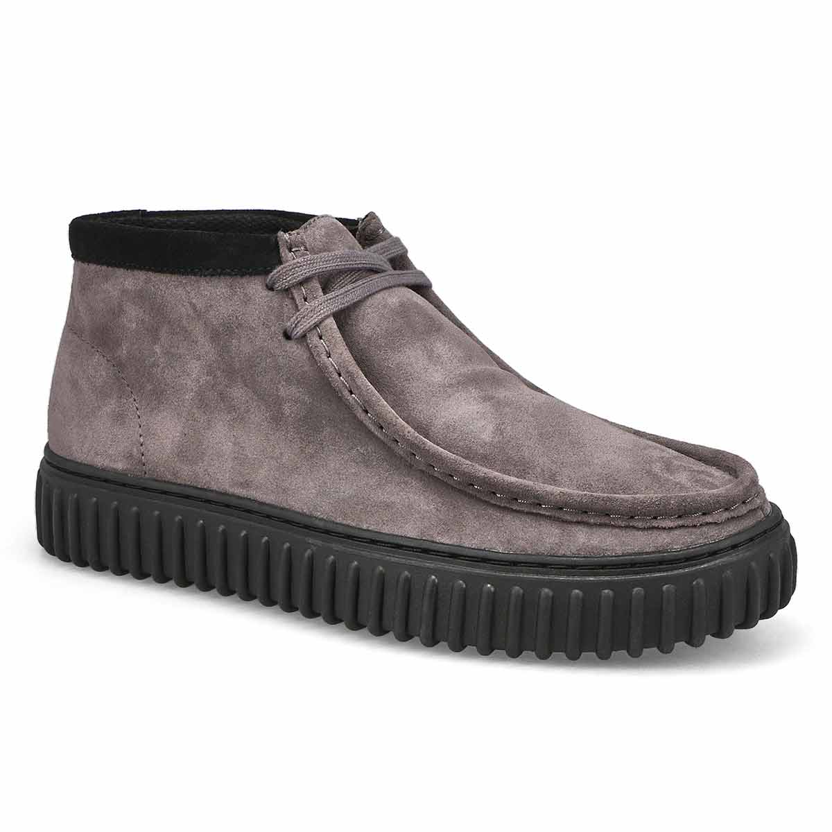 Clarks, Men's Torhill Hi Chukka Boot - Dark Grey