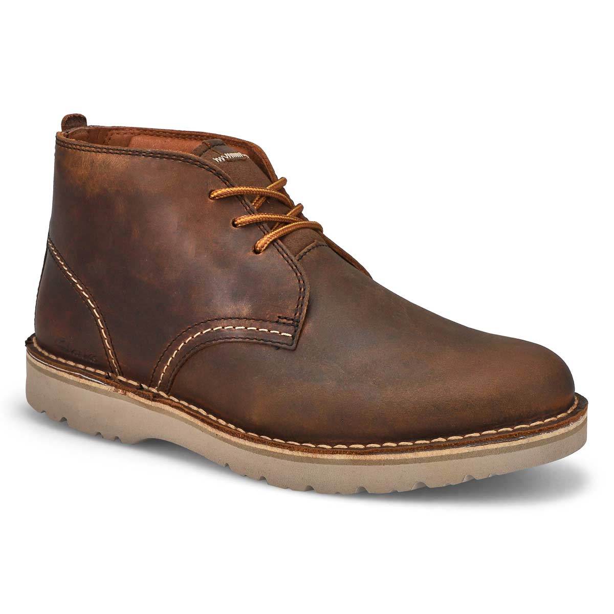 Clarks, Men's Eastridge Mid Wide Chukka Boot - Beeswax