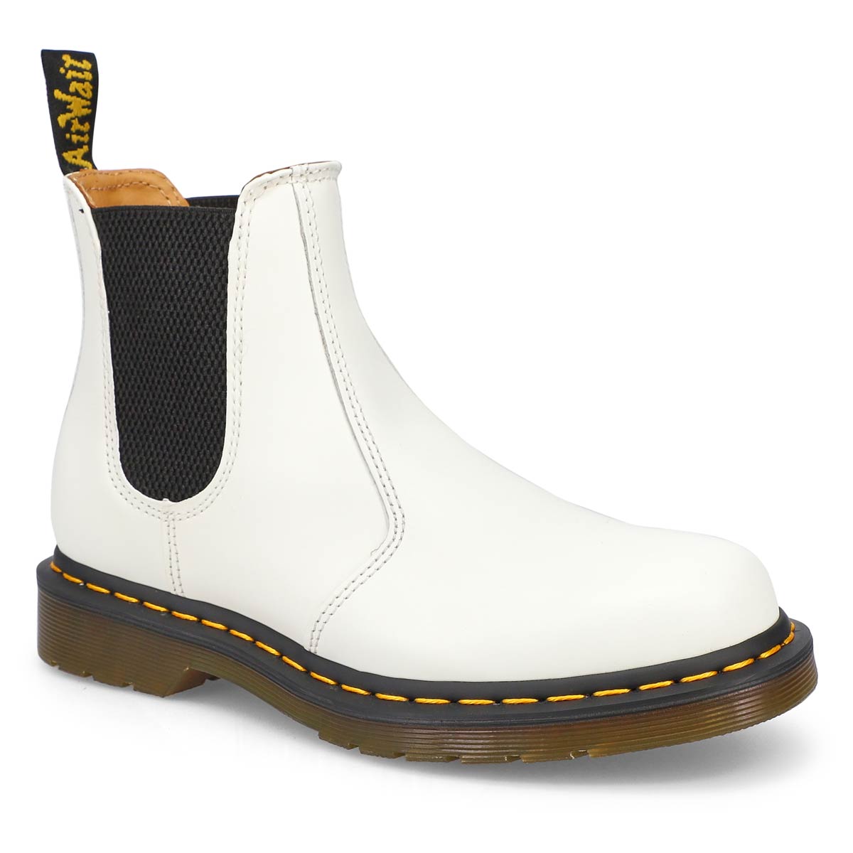 DrMartens, DrMartens, Chelseas 2976 YELLOW STITCH, blanc, femmes