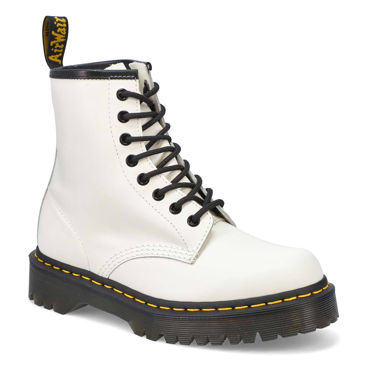 DrMartens, Botte en cuir à 8 œillets 1460 BEX, blanc, femmes