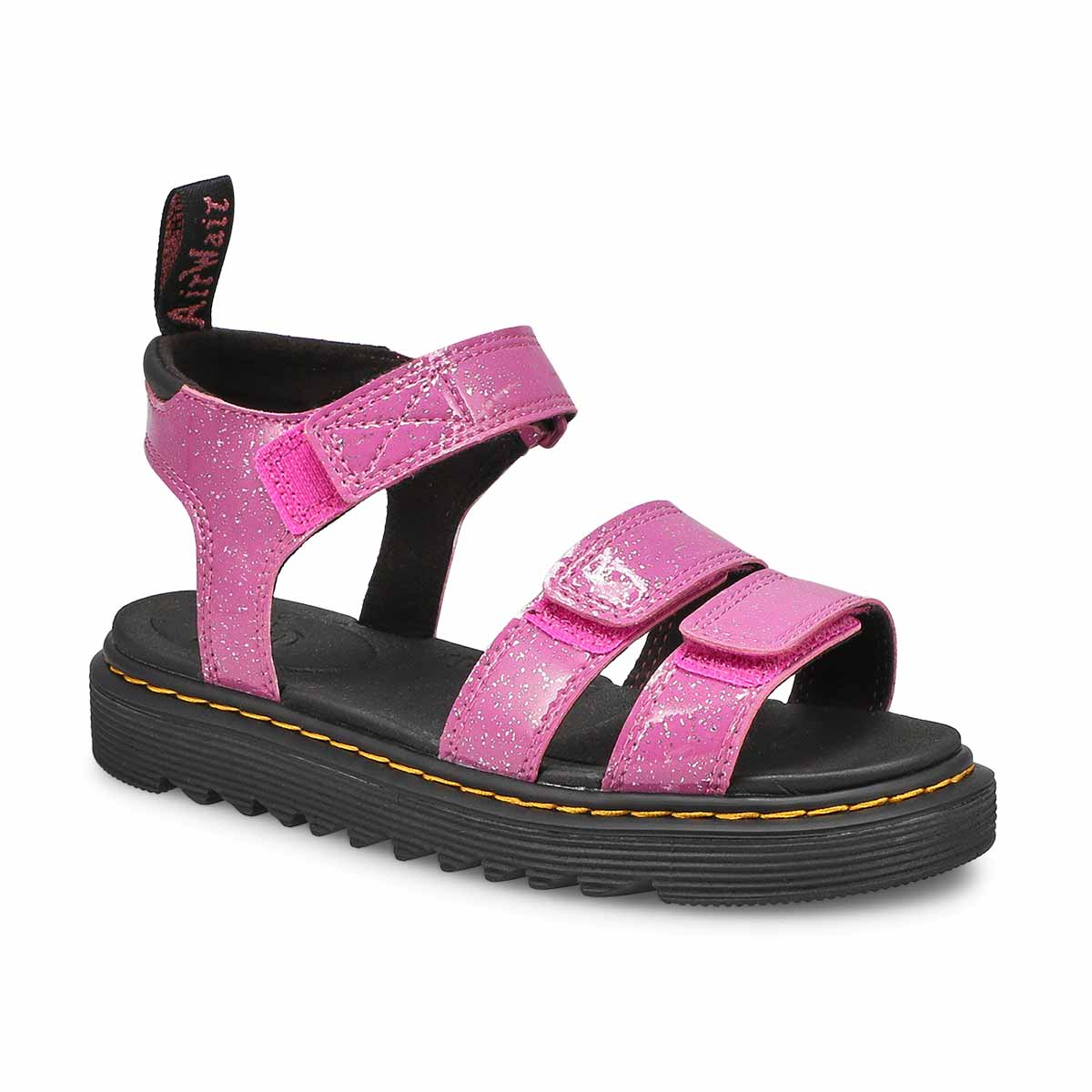 DrMartens, Girls' Klaire Junior Cosmic Glitter Sandal - Pink