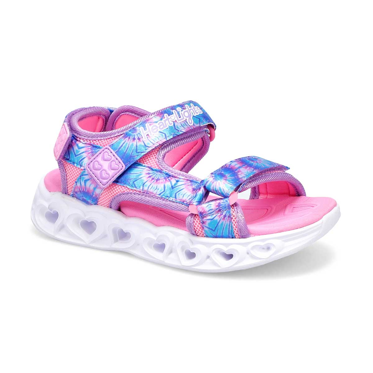 Skechers, Girls' Heart Lights Color Groove Light Up Sandal - Multi