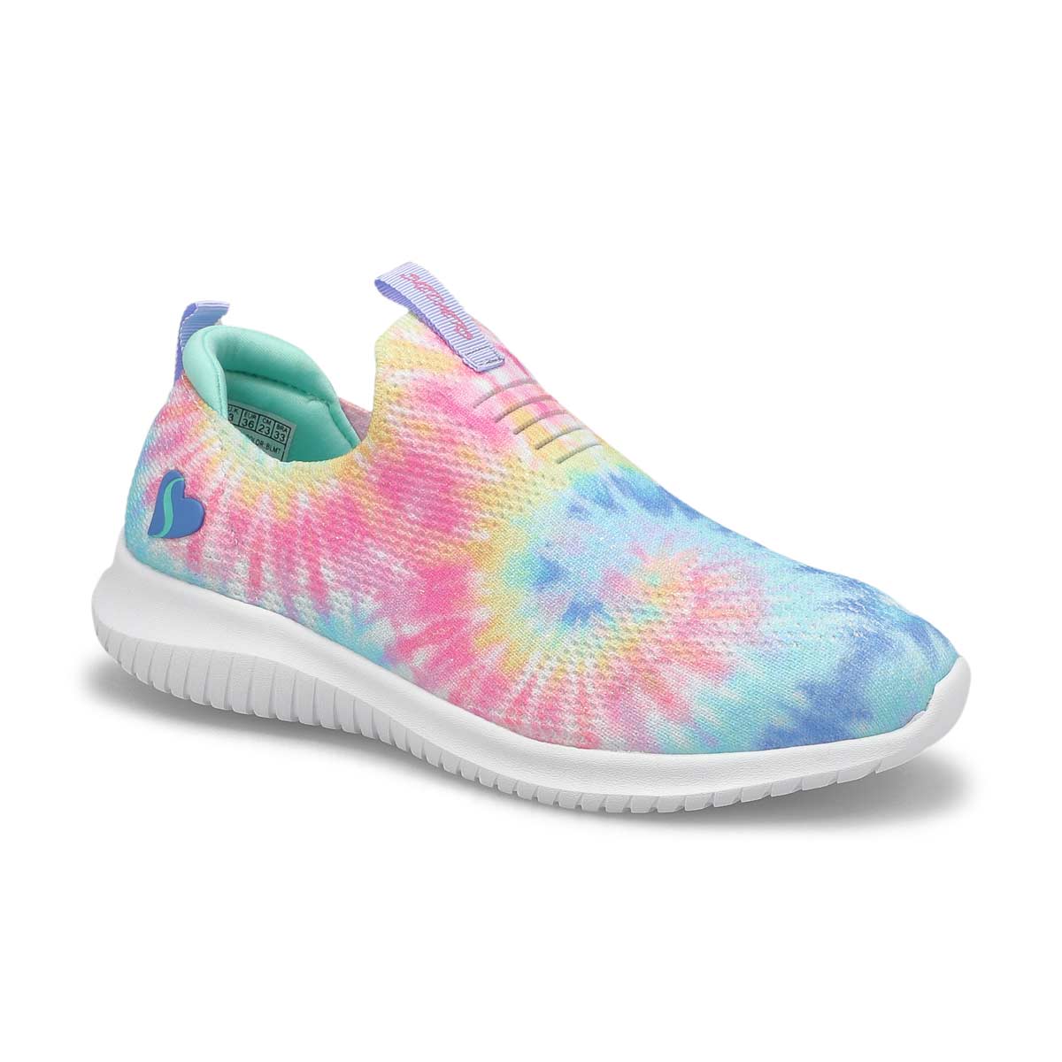 Skechers, Girls'  Ultra Flex Groovin' Vibes Slip On Sneaker - Blue Multi