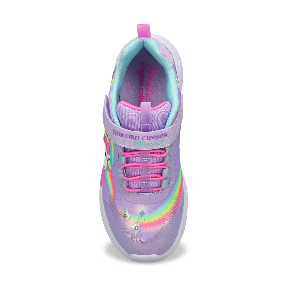 Girls  Unicorn Chaser Light Up Sneaker - Lavender/Multi