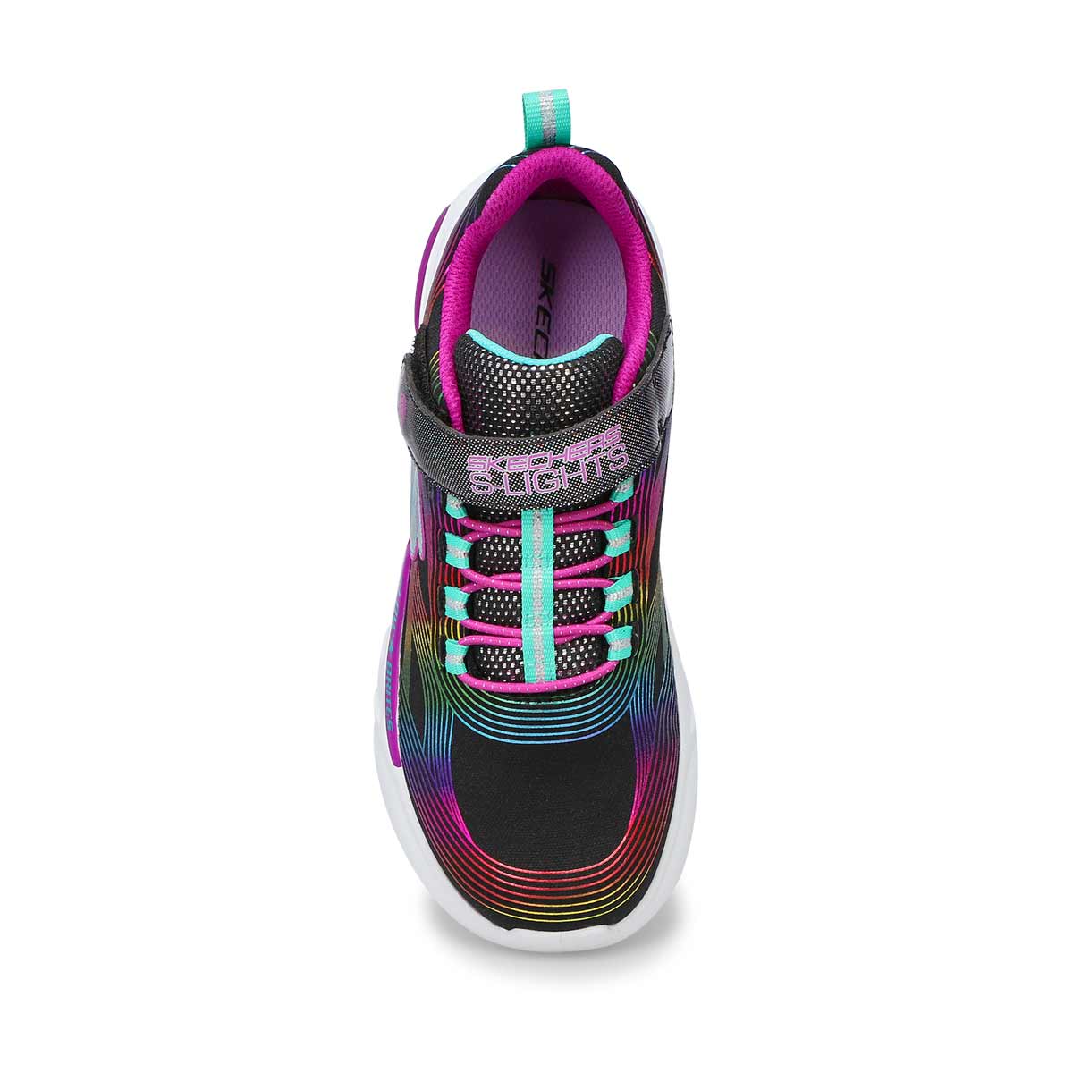 Skechers Girls' Glow Brites Runners - Black/M | SoftMoc.com