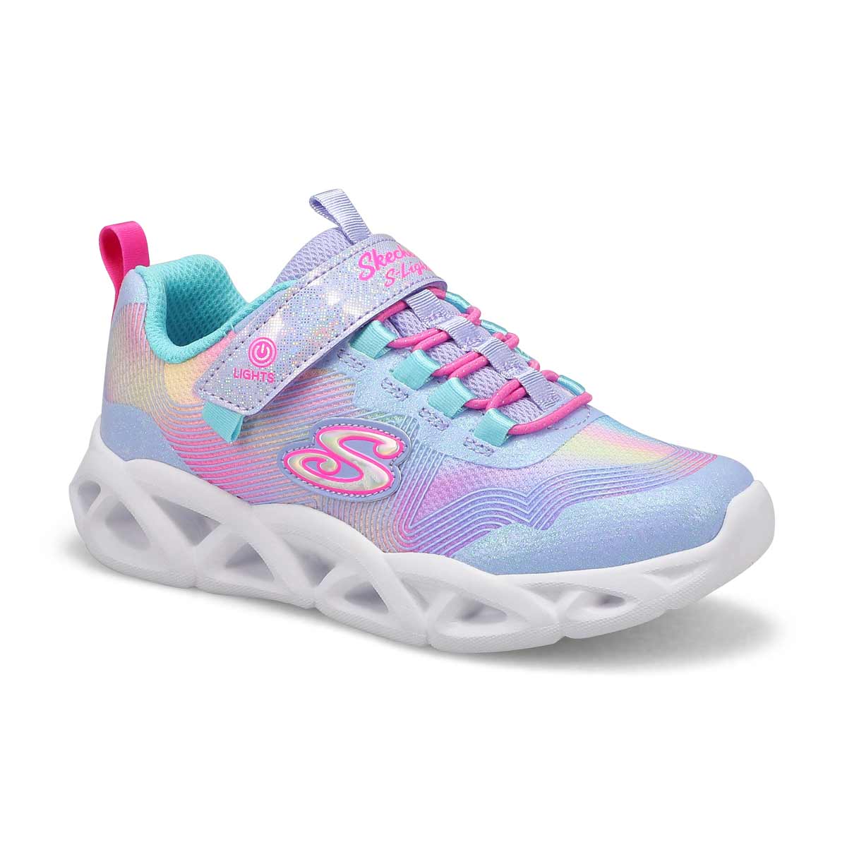 Skechers, Girls' Twisty Brights 2.0 Sneaker - Lavender Multi