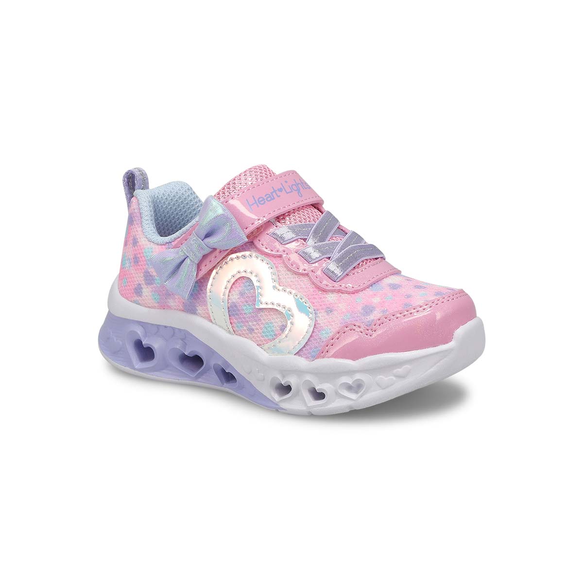 Skechers, Infants' Flutter Heart Lights Sneaker - Pink Lavender