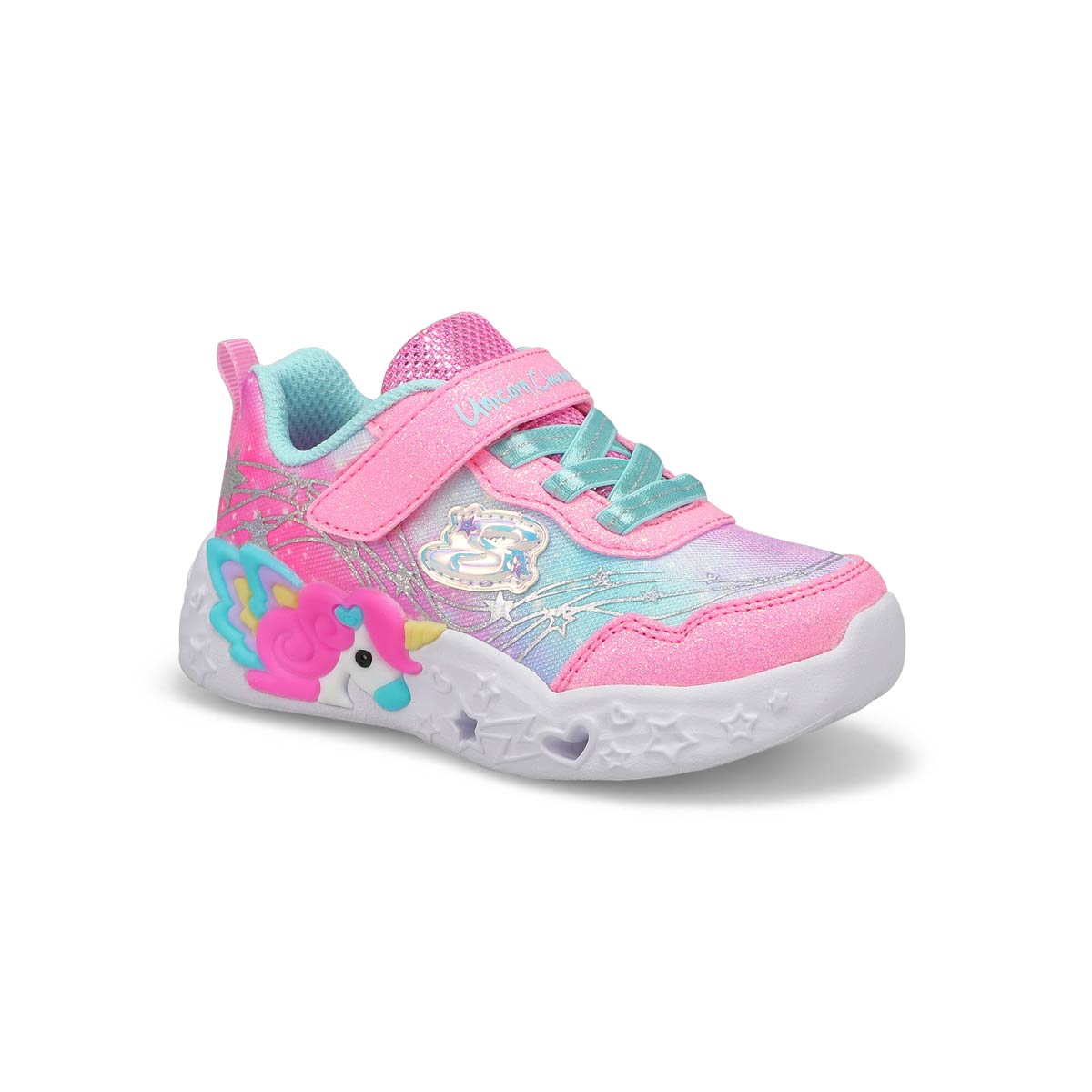 Skechers, Baskets à lumières UNICORN CHARMER LIL STELLAR, rose multi, bébés