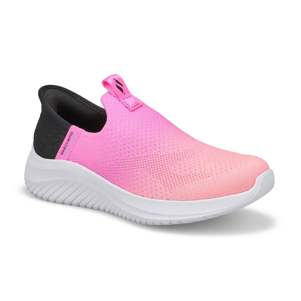 Skechers, Girls'  Ultra Flex 3.0 Slip-Ins Sneaker - Pink Black