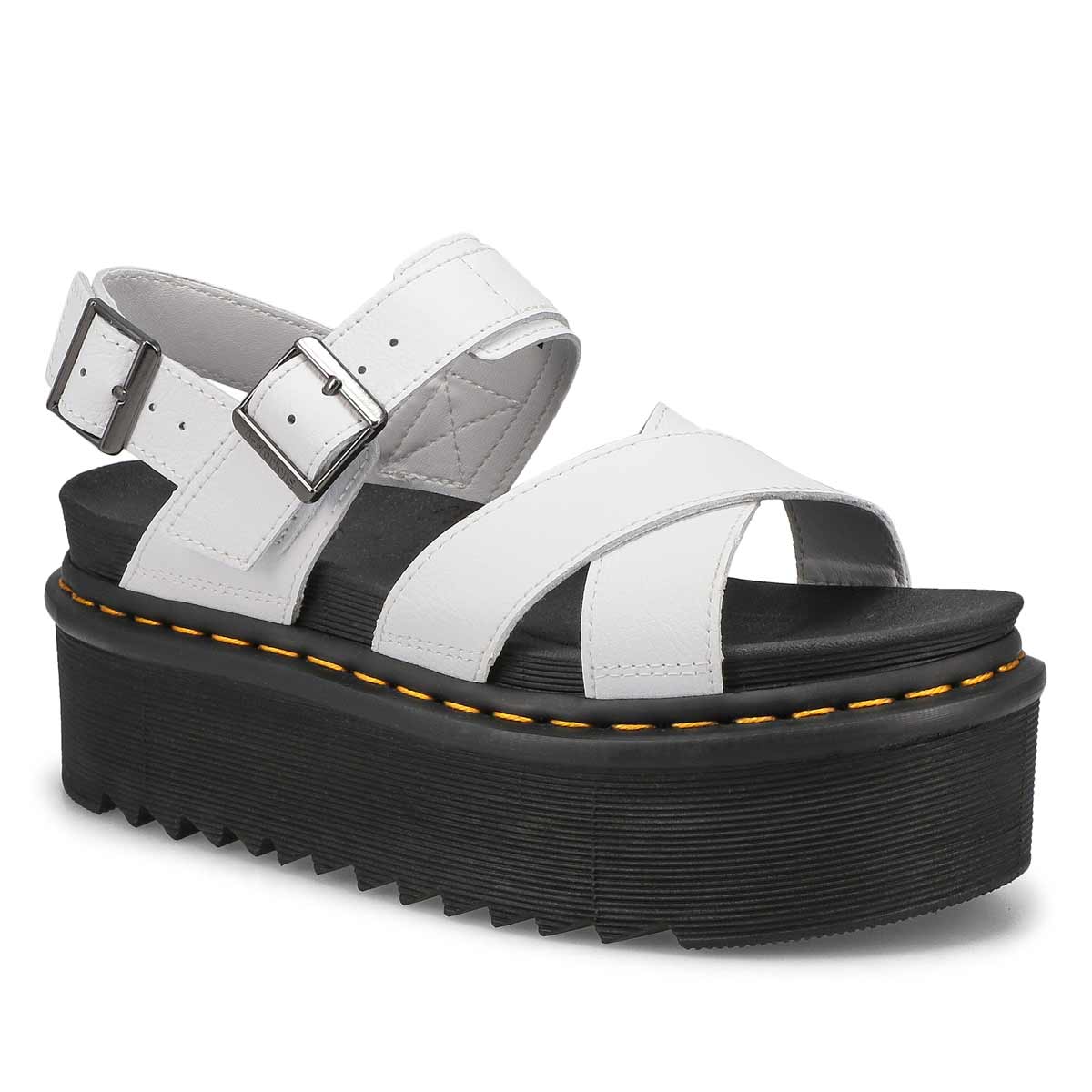 DrMartens, Sandale plateforme VOSS II QUAD ATHENA, blanc, femmes