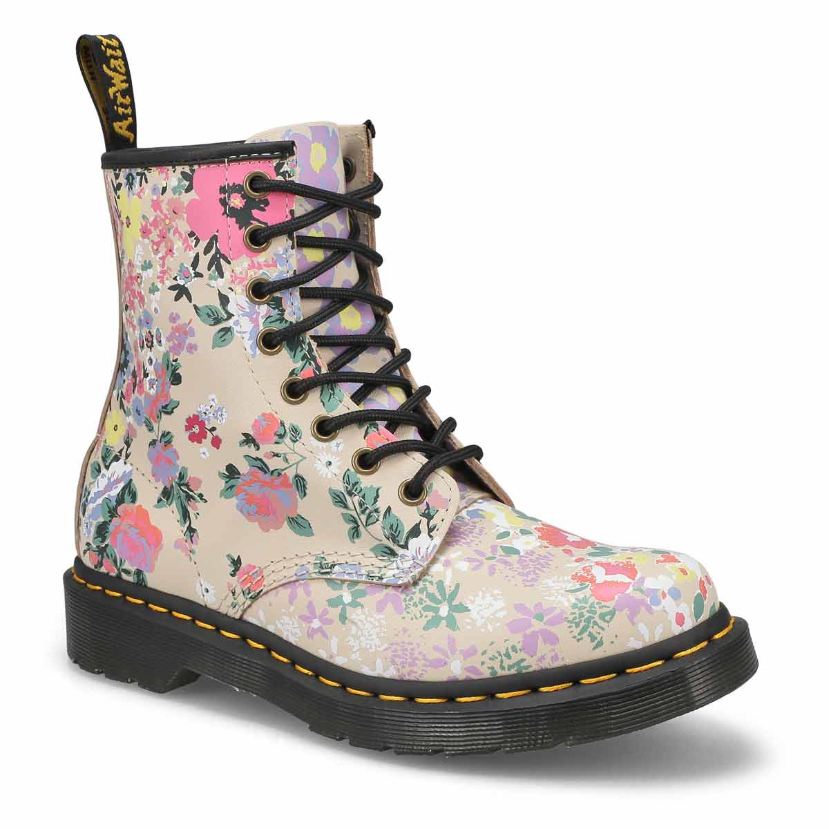 DrMartens, Botte militaire à 8 œillets 1460 PASCAL FLORAL MASH UP, multi, femmes