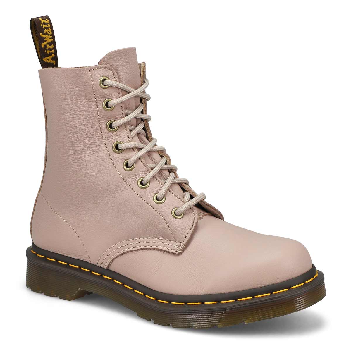 DrMartens, Botte 8 œillets 1460 PASCAL, taupe vintage, femmes