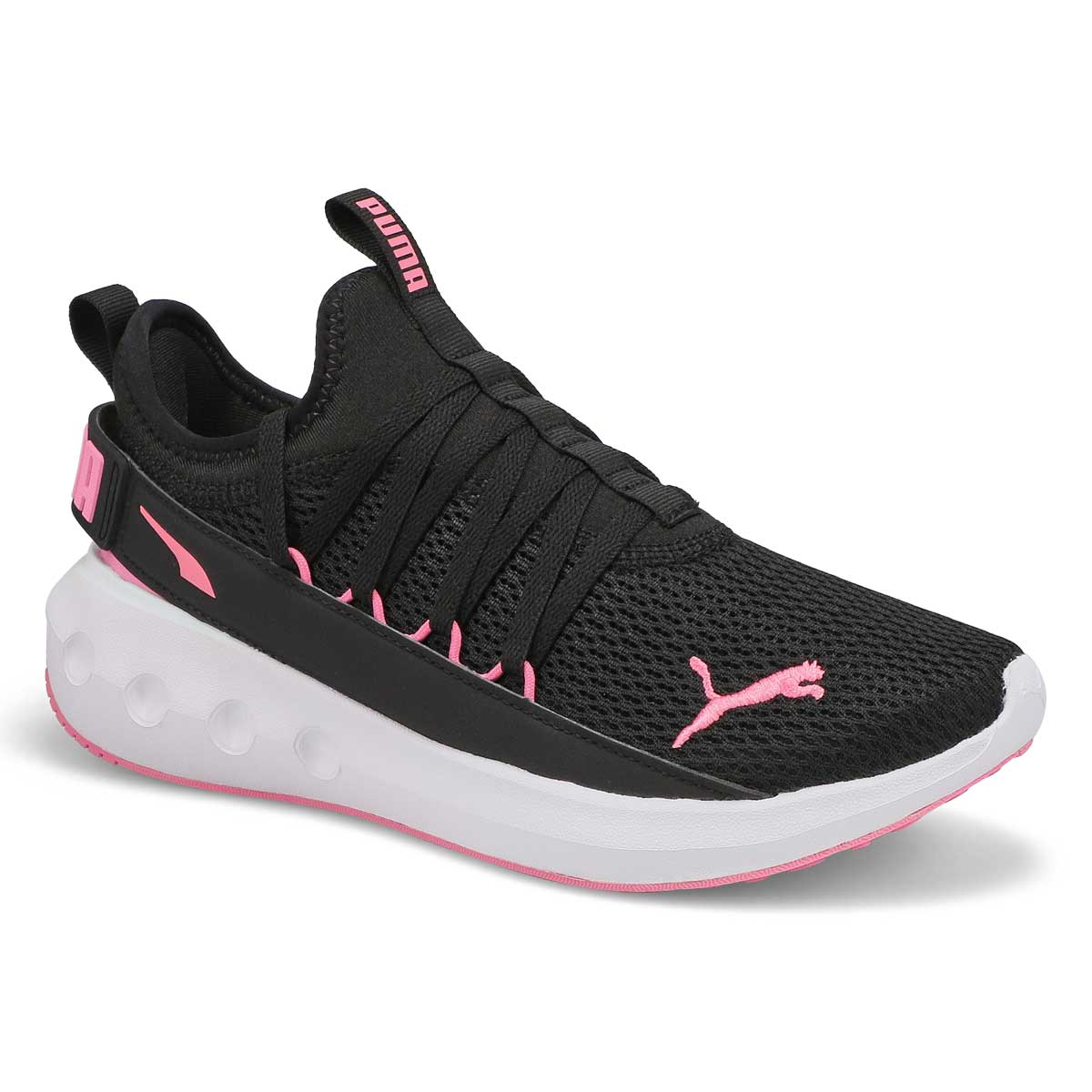 Puma, Baskets à lacets SOFTRIDE CARSON FRESH, noir blanc mauve, femmes