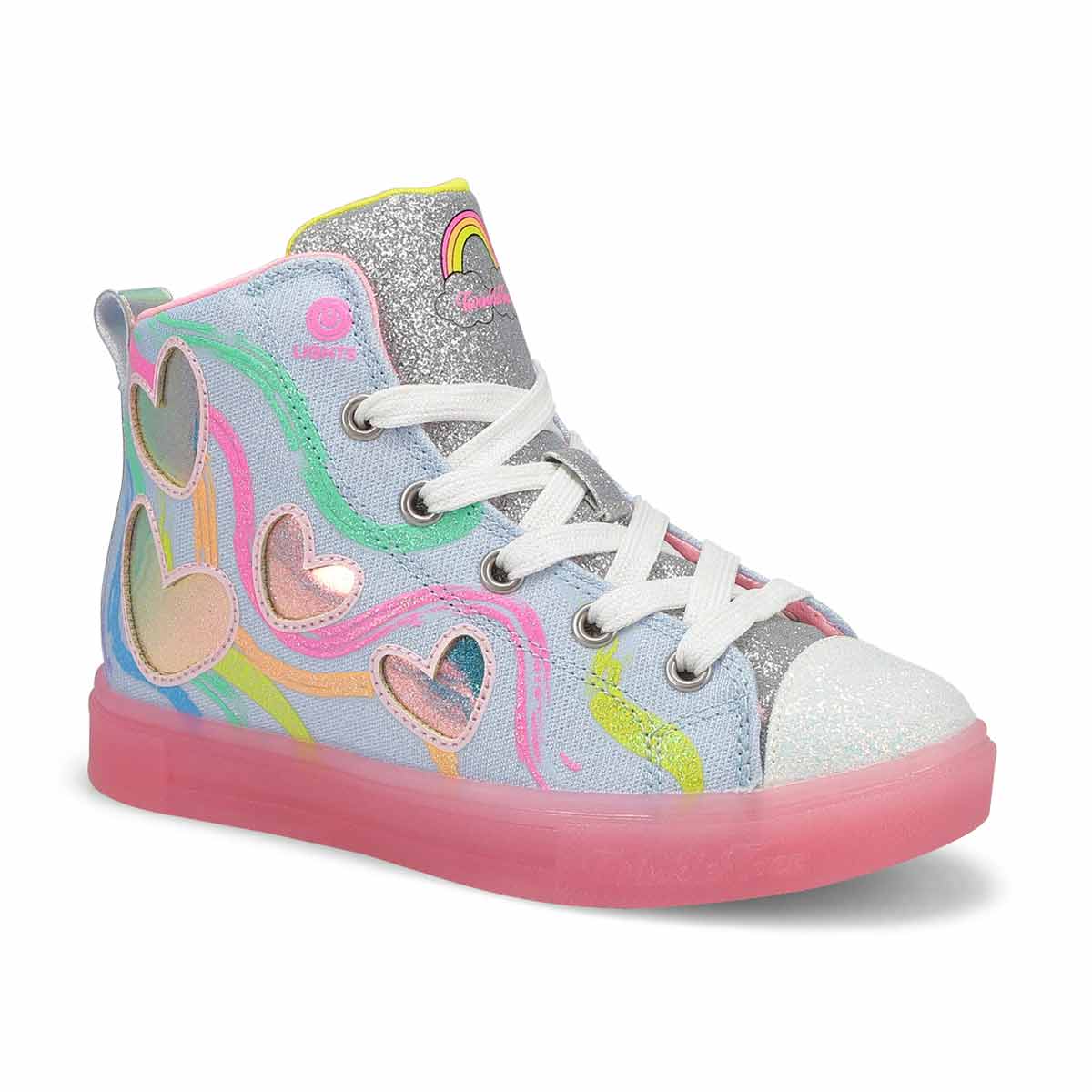 Skechers, Baskets à tige haute TWINKLE SPARKS ICE PRINCESS, bleu pâle multi, filles