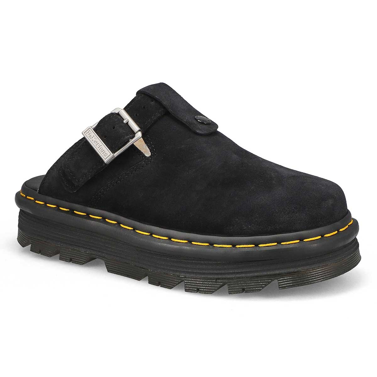 DrMartens, Unisex Zebzag Mule Warm Lined Suede Casual Clog - Black