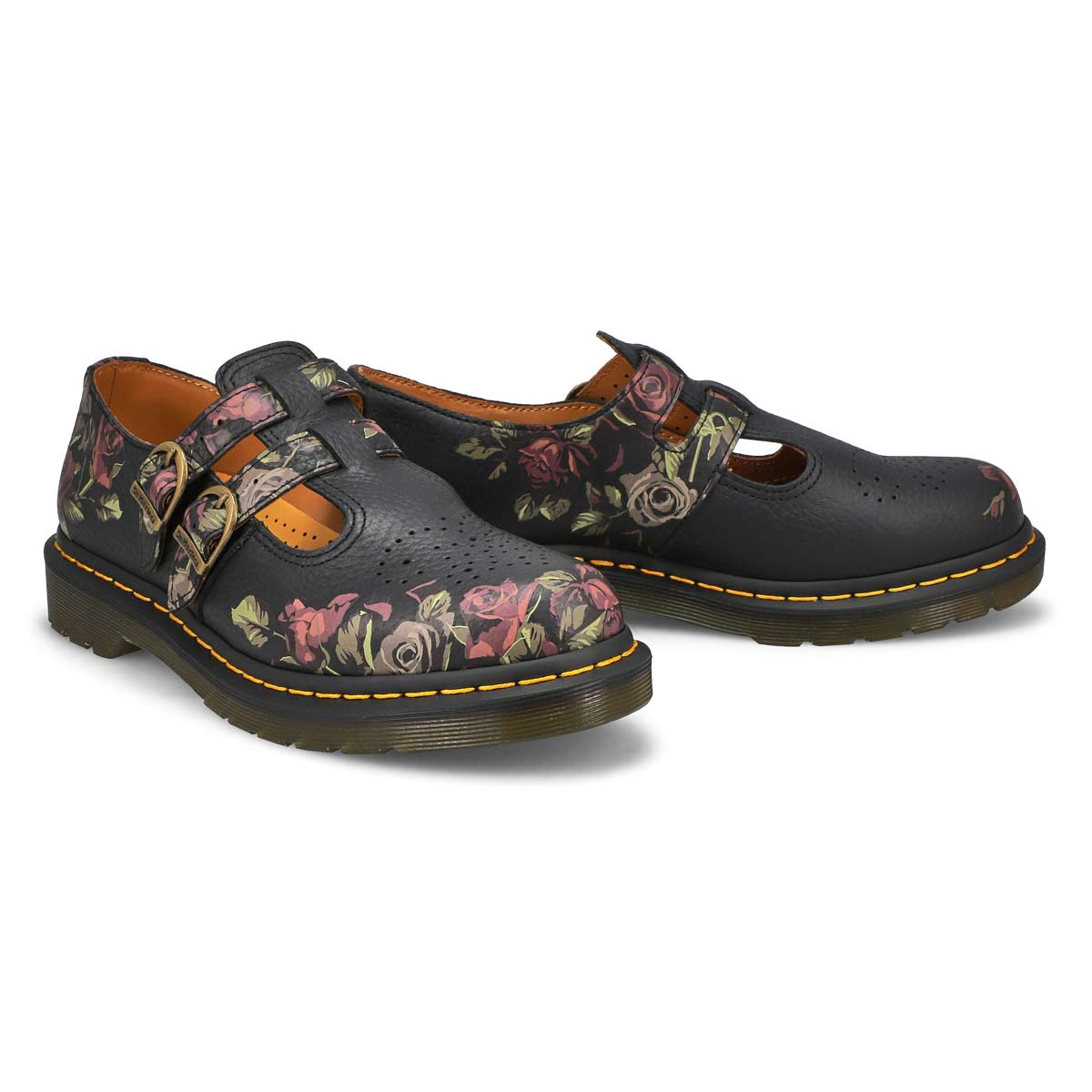 Womens 8065 MaryJane 2 Strap Casual Oxford - Decayed Roses