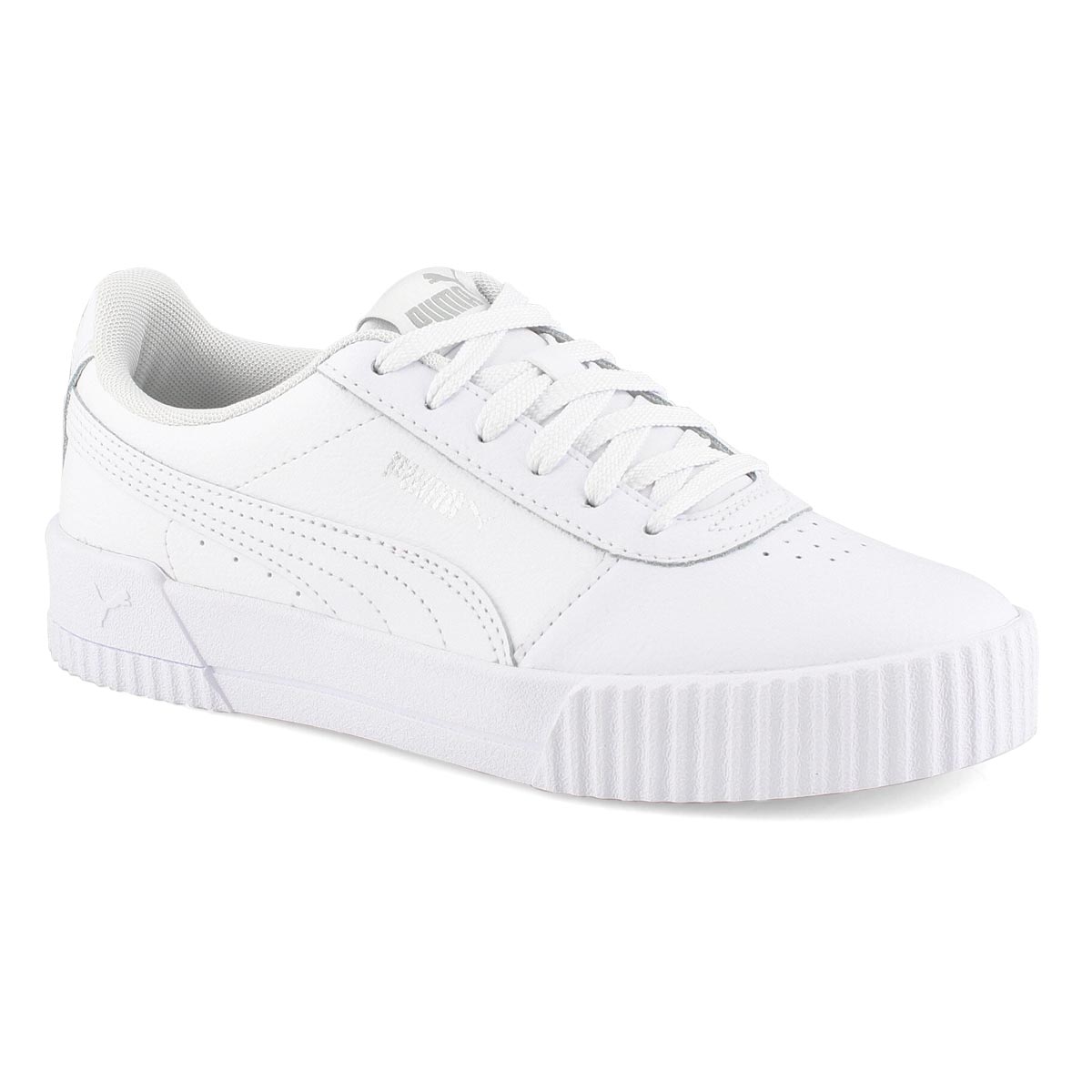 Puma Women's Carina L Snake FS Sneaker - Whit | SoftMoc.com