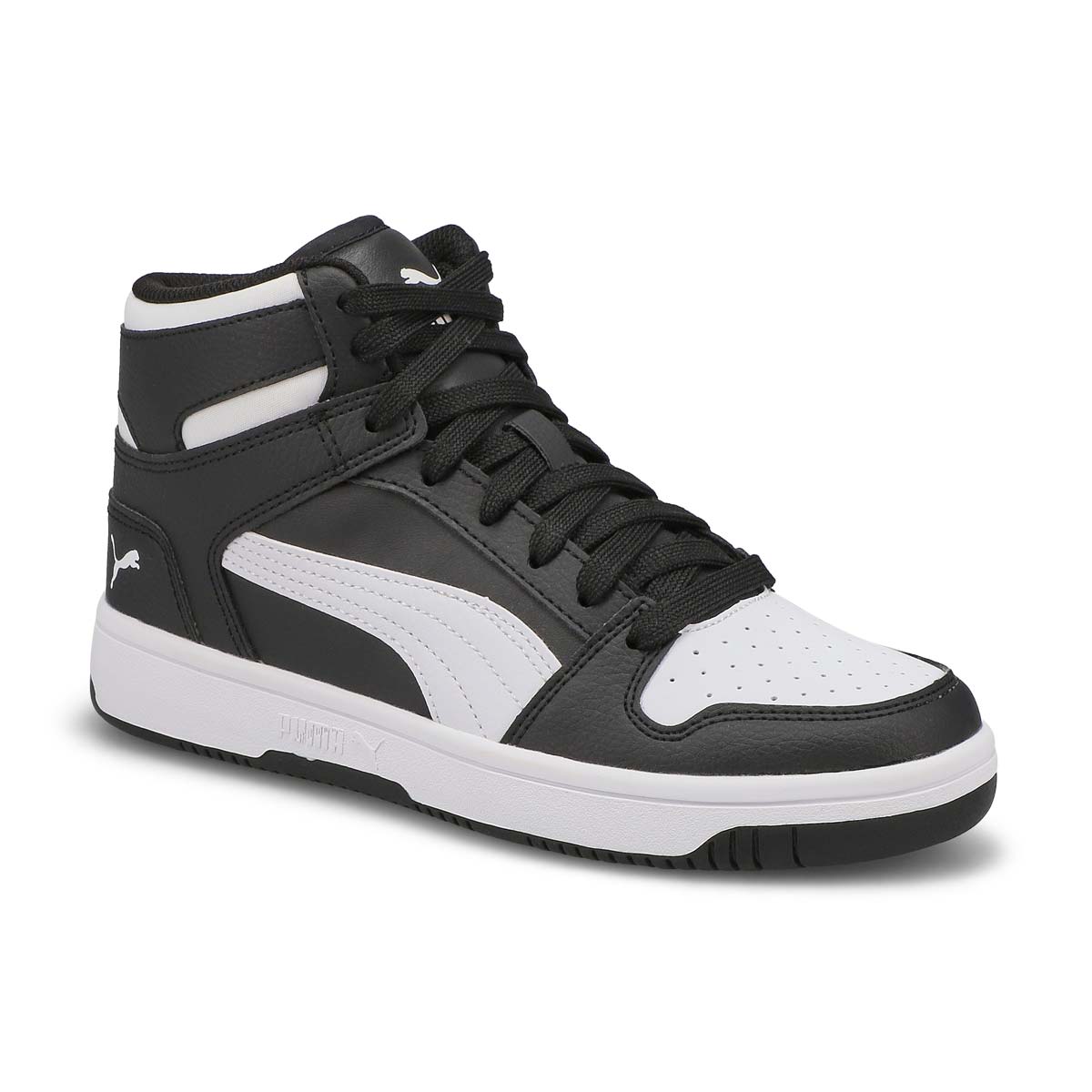 Puma, Baskets hautes REBOUND LAYUP SL JR, noir blanc, enfants