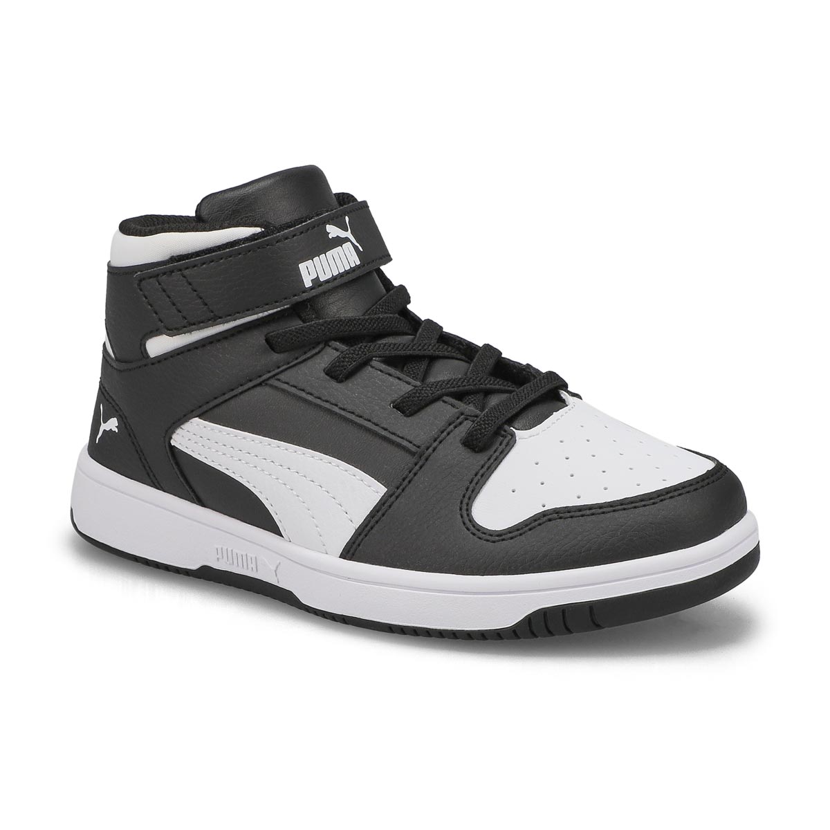 Puma, Baskets hautes REBOUND LAYUP SL V PS, noir blanc, enfants