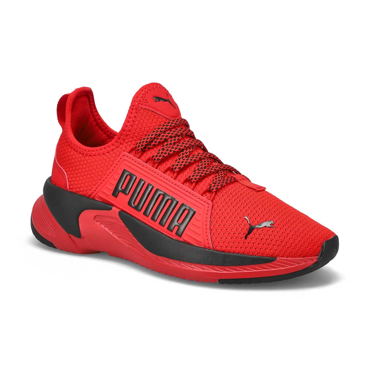 Puma, Baskets SOFTRIDE PREMIER JR, noir rouge, enfants