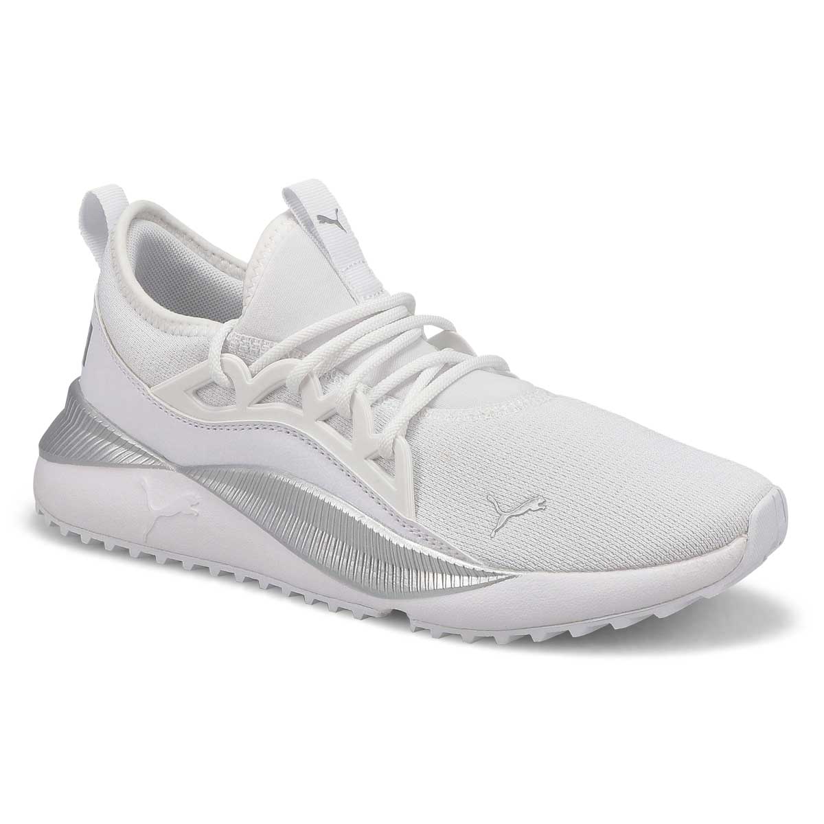 Puma, Women's Pacer Future Allure Sneaker - White Silver