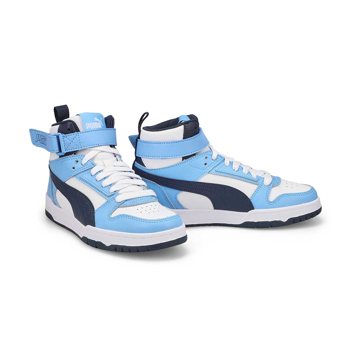 Kids  RBD Game Jr High Top Sneaker - White/Navy/Light Blue