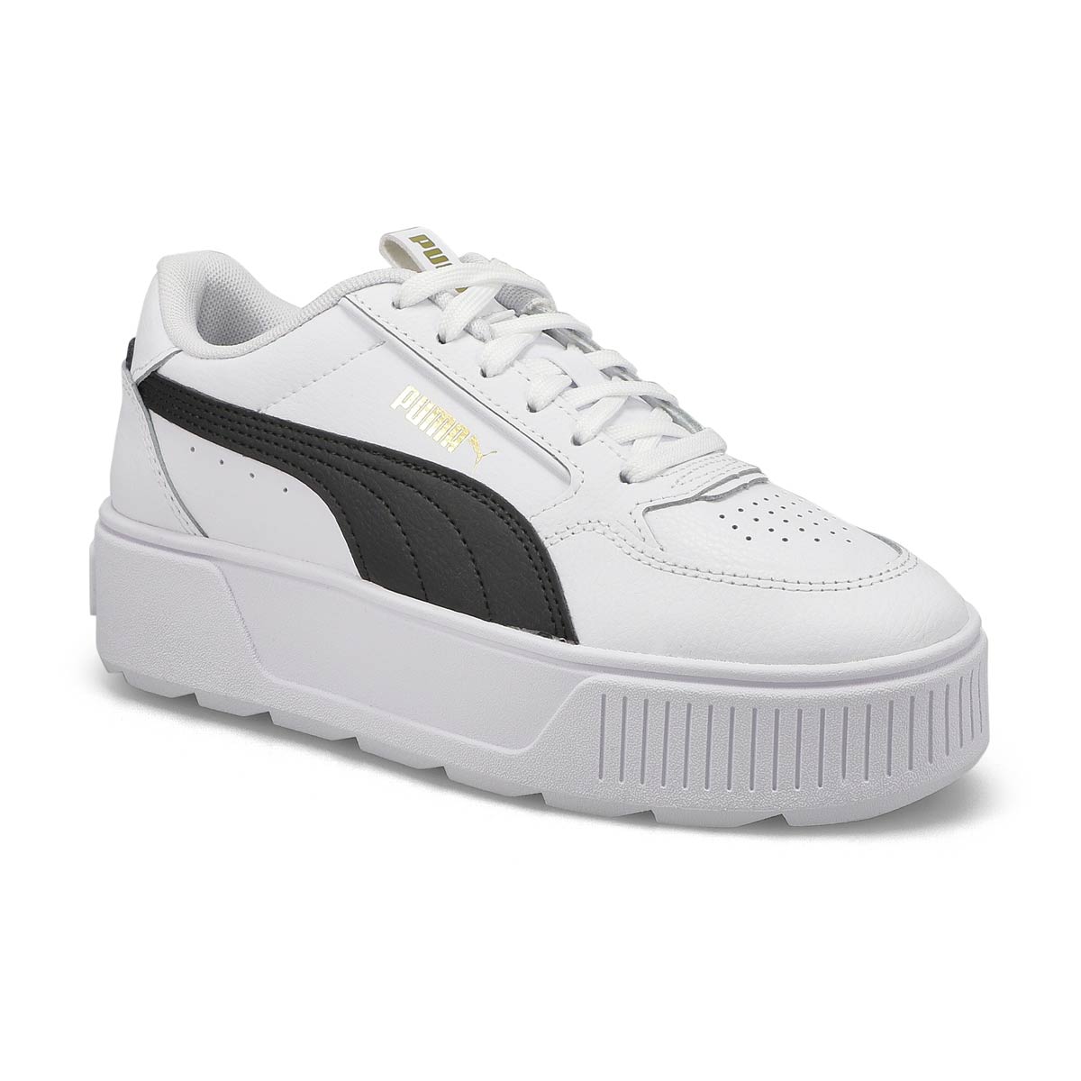 Puma, Girls' Karmen Rebelle Jr Sneaker - White Black